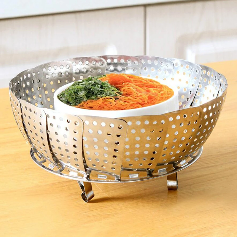 Sale 1PC Stainless Steel Steamers Practical Telescopic Steaming Basket Buns Dumplings Food Fruit Vegetable Dish Steamer 10200B
Sale 1PC Stainless Steel Steamers Practical Telescopic Steaming Basket Buns Dumplings Food Fruit Vegetable Dish Steamer 10200B