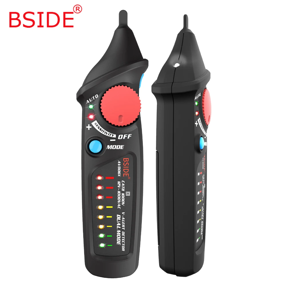 BSIDE Non-contact Voltage Detector AVD06X AC 12-1000V Circuit Tester Test Pen Power Socket Live Wire Check Dual Mode
BSIDE Non-contact Voltage Detector AVD06X AC 12-1000V Circuit Tester Test Pen Power Socket Live Wire Check Dual Mode