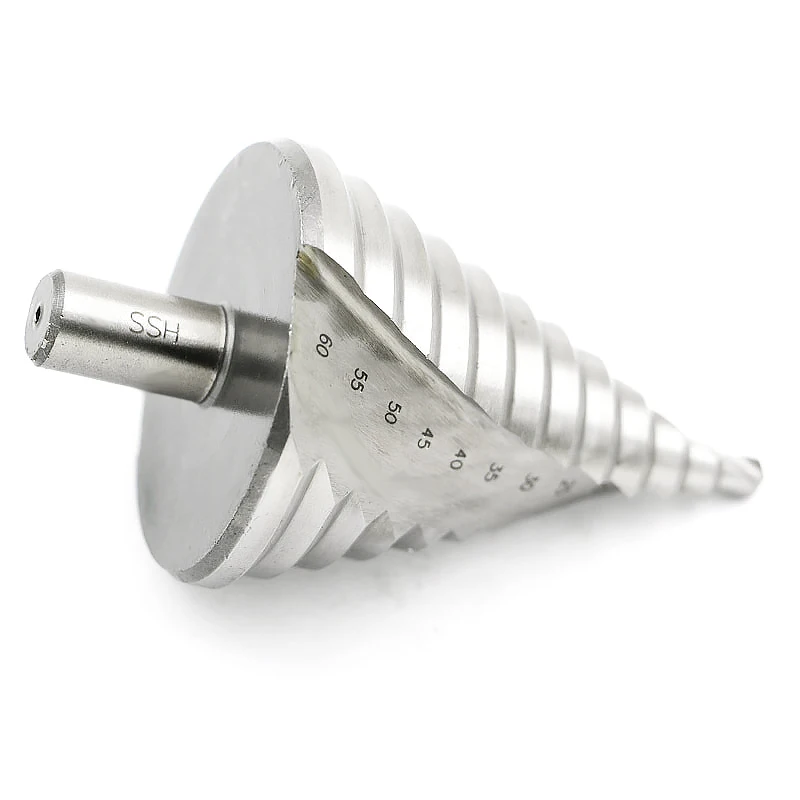 6-60mm Step Drill Bit 12 Steps Bit Shank Spiral Groove Step Drill Hole Cutter 13mm 12 Step 6,10,15,20,25,30,35,40,45,50,55,60mm
6-60mm Step Drill Bit 12 Steps Bit Shank Spiral Groove Step Drill Hole Cutter 13mm 12 Step 6,10,15,20,25,30,35,40,45,50,55,60mm