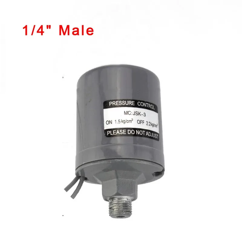 220V G 1/4" inch Male threaded water pump pressure switch controller mechanical action 1.0-1.8/1.5-2.2/1.8-2.6/2.2-3.0kgf/cm2
220V G 1/4" inch Male threaded water pump pressure switch controller mechanical action 1.0-1.8/1.5-2.2/1.8-2.6/2.2-3.0kgf/cm2