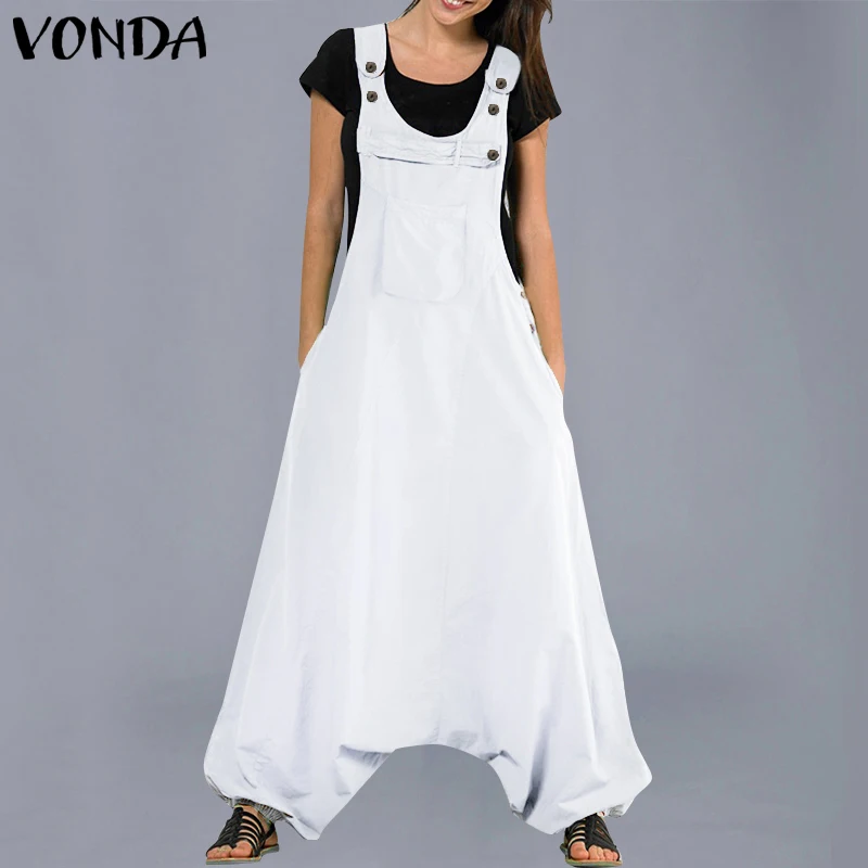 VONDA Jumpsuits Womens Rompers 2019 Summer Casual Cotton Harem Pants Trousers Female Sexy Sleevelss Long Playsuits Plus Size
VONDA Jumpsuits Womens Rompers 2019 Summer Casual Cotton Harem Pants Trousers Female Sexy Sleevelss Long Playsuits Plus Size