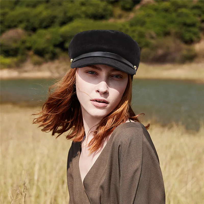 Autumn Winter Women Beret Hats Solid Corduroy Newsboy Caps Flat Hat Lady's Snapback Cap Boina
Autumn Winter Women Beret Hats Solid Corduroy Newsboy Caps Flat Hat Lady's Snapback Cap Boina