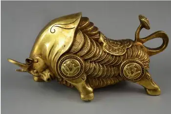 YM 305 19.7 cm * / China's rare manual hammer brass lifelike statue of bullfighting metal handicraft
YM 305 19.7 cm * / China's rare manual hammer brass lifelike statue of bullfighting metal handicraft