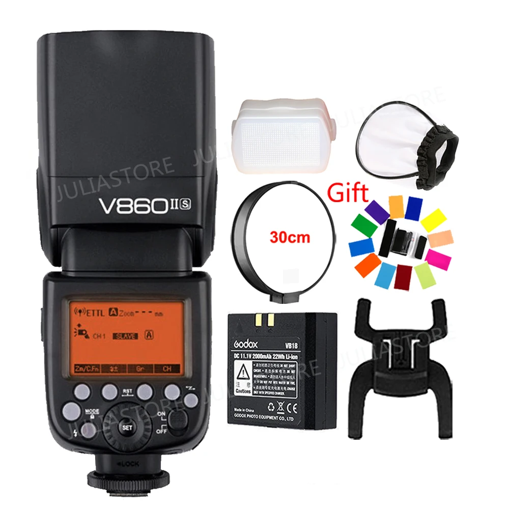 Godox V860II V860II-S X1T-S XPRO-S TTL II HSS Li-ion Camera Flash for Sony A5000 A5100 A6000 A6300 A58 A99 A7R A7S A7II
Godox V860II V860II-S X1T-S XPRO-S TTL II HSS Li-ion Camera Flash for Sony A5000 A5100 A6000 A6300 A58 A99 A7R A7S A7II