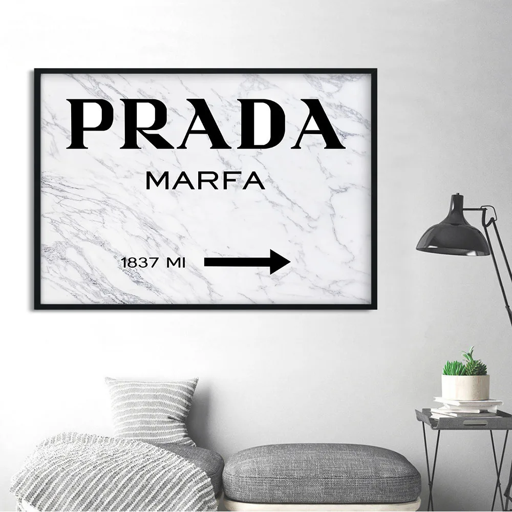 

Marble Pattern Fashion Style Poster Nordic Decoration PRADA Wall Art Canvas Print Modern Painting Decorative Picture Home Decor