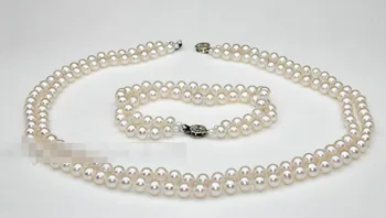 Free shipping .657 7mm aaa grade white akoya pearl jewelry set double strand necklace bracelet
Free shipping .657 7mm aaa grade white akoya pearl jewelry set double strand necklace bracelet