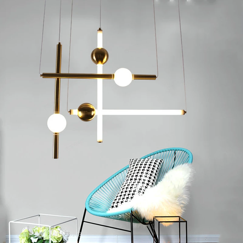 Postmodern Creative Metal Glass Chandelier Designer Fashion Art lustre Restaurant Line Vertical Combination Chandelier lighting
Postmodern Creative Metal Glass Chandelier Designer Fashion Art lustre Restaurant Line Vertical Combination Chandelier lighting