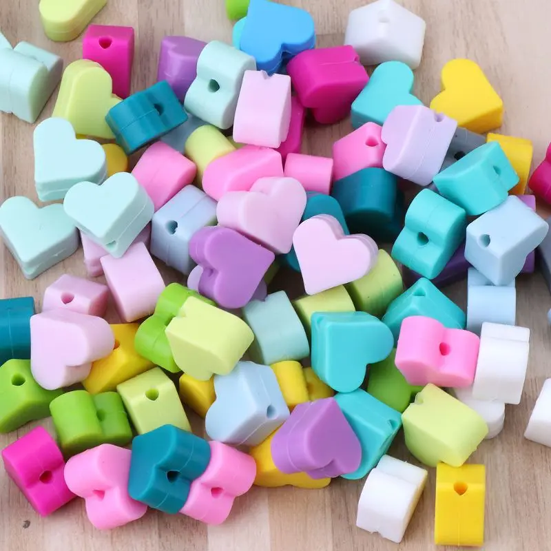 10Pcs Heart Silicone Beads Baby Teething Beads DIY Pacifier Chain Making Teething Necklace Baby Gift Baby Teethers Accessory
10Pcs Heart Silicone Beads Baby Teething Beads DIY Pacifier Chain Making Teething Necklace Baby Gift Baby Teethers Accessory
