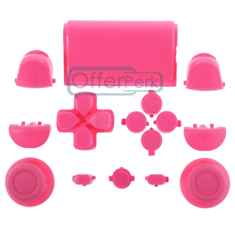 Solid Pink Full Set Buttons Kits Dpad Replacement Parts for PS4 Controller JDM-010 JDM-020
Solid Pink Full Set Buttons Kits Dpad Replacement Parts for PS4 Controller JDM-010 JDM-020