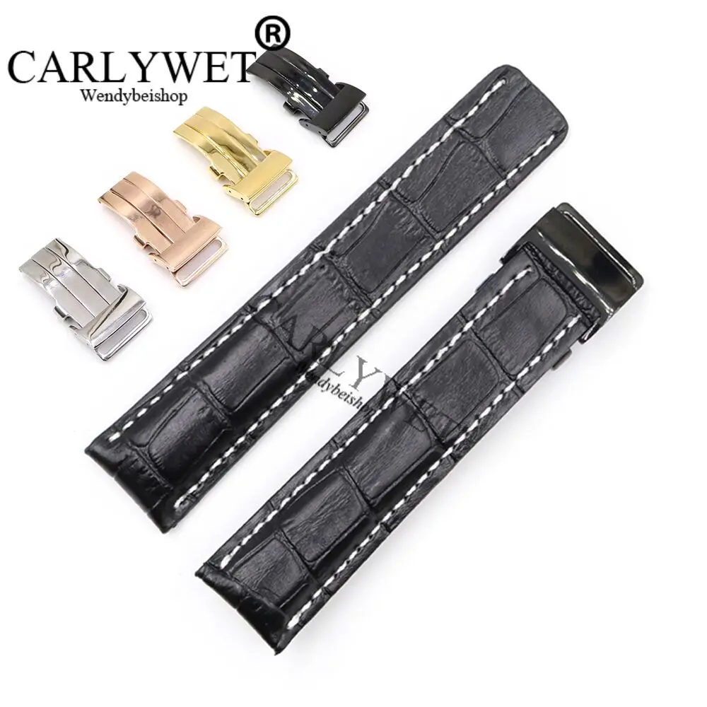 CARLYWET 22 24 мм черные мужские и женские оптовые замены из натуральной воловьей кожи наручные часы ремешок
CARLYWET 22 24 мм черные мужские и женские оптовые замены из натуральной воловьей кожи наручные часы ремешок