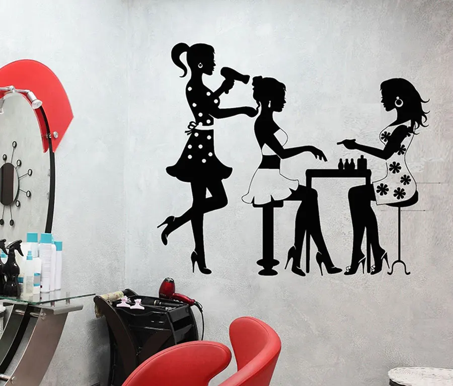 Hair Salon Wall Decal Three Sexy Girls Hair Salon Wall Decoration Vinyl Applique Sticker Art Mural Decal MF03
Hair Salon Wall Decal Three Sexy Girls Hair Salon Wall Decoration Vinyl Applique Sticker Art Mural Decal MF03
