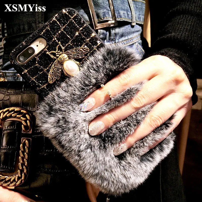 XSMYiss Luxury Rabbit Fur Bee Case for iPhone X 8 8Plus Case Furry Shell TPU Smooth Plush Cover For iPhone 6 6S 6SPlus 7 7Plus
XSMYiss Luxury Rabbit Fur Bee Case for iPhone X 8 8Plus Case Furry Shell TPU Smooth Plush Cover For iPhone 6 6S 6SPlus 7 7Plus