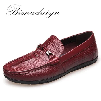 BIMUDUIYU Spring Autumn Fashion Mens Slip On Casual Shoes Genuine leather Crocodile pattern Male Breathable Flat Driving Shoes
BIMUDUIYU Spring Autumn Fashion Mens Slip On Casual Shoes Genuine leather Crocodile pattern Male Breathable Flat Driving Shoes
