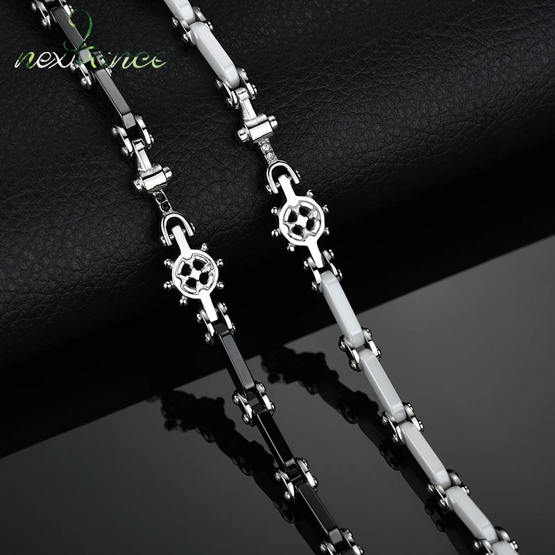 Nextvance Rhinestone Rudder Pendant Bracelet Black White Watch Chain Ceramic Bracelets For Male Female Gift Unisex Jewelry
Nextvance Rhinestone Rudder Pendant Bracelet Black White Watch Chain Ceramic Bracelets For Male Female Gift Unisex Jewelry