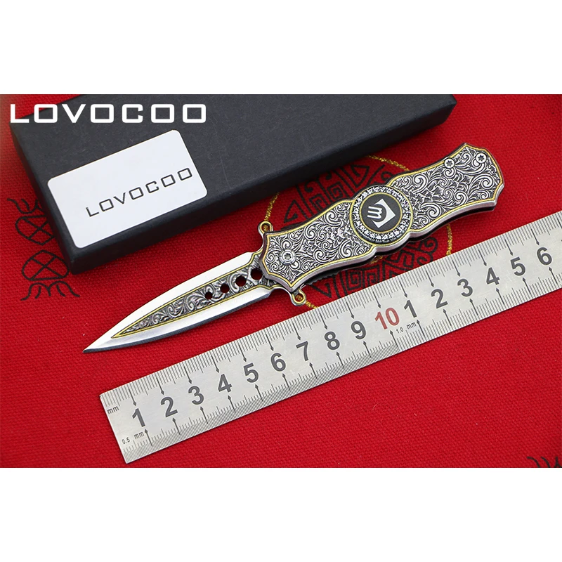 LOVOCOO CM78 New arrival 9cr18mov blade Steel handle fingertip gyroscope knife Outdoor camping hunting pocket knives EDC tools
LOVOCOO CM78 New arrival 9cr18mov blade Steel handle fingertip gyroscope knife Outdoor camping hunting pocket knives EDC tools