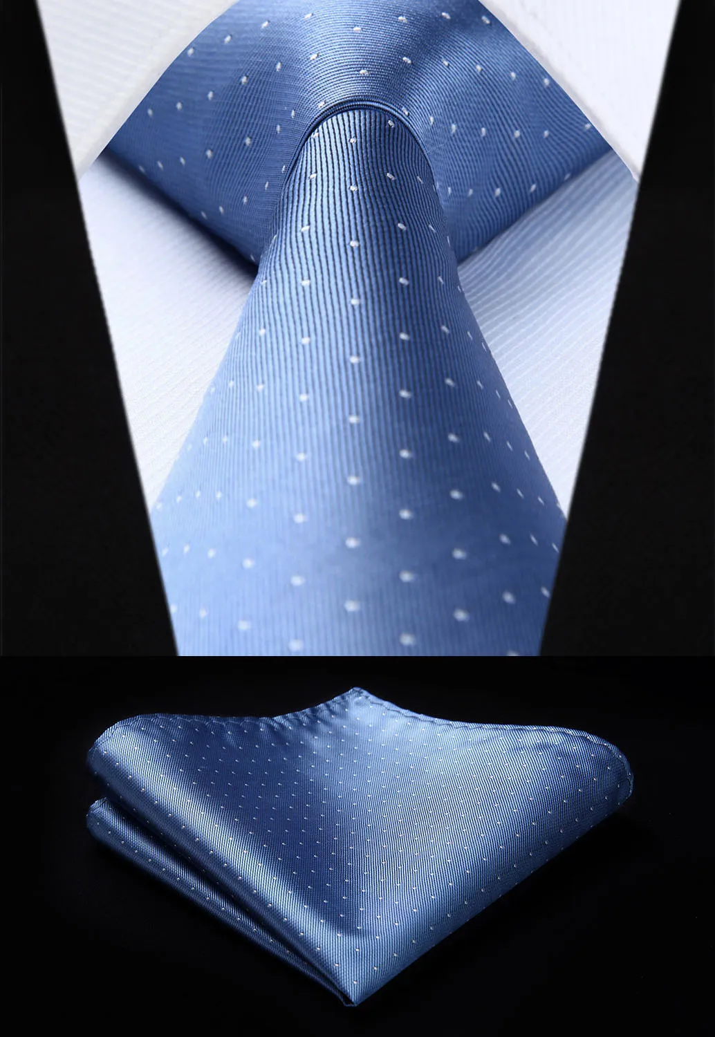 TD606B8S Blue Polka Dot 3.4" Silk Tie set party wedding Pocket Square Woven Men Tie Necktie Handkerchief Set
TD606B8S Blue Polka Dot 3.4" Silk Tie set party wedding Pocket Square Woven Men Tie Necktie Handkerchief Set