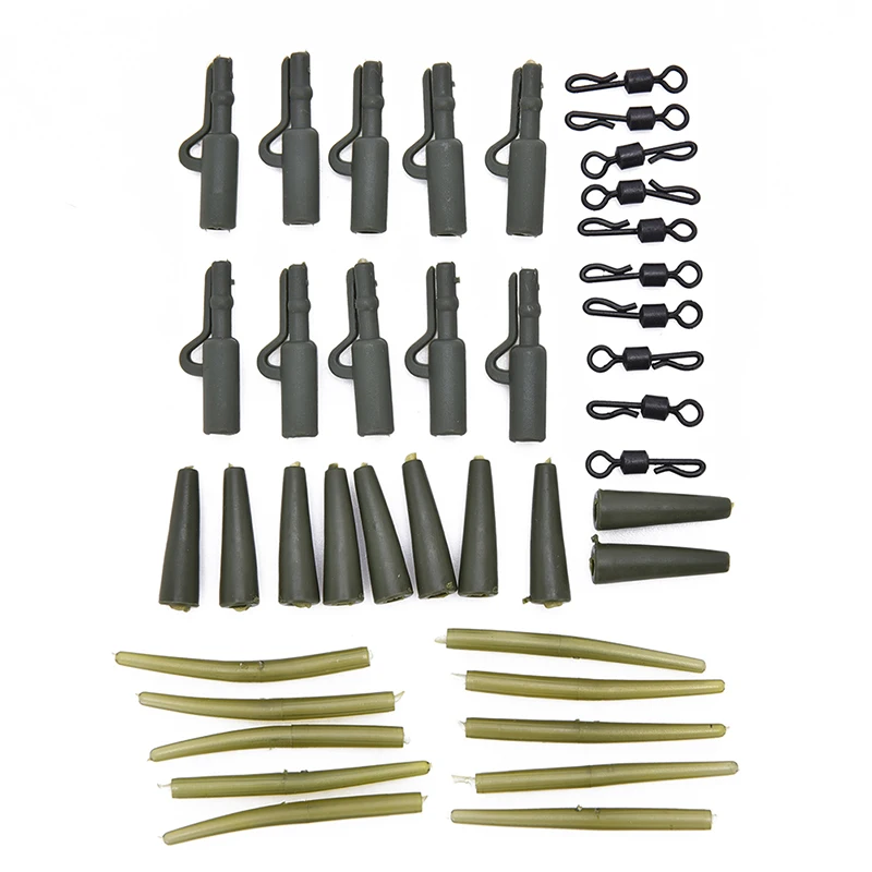 40pcs Fishing Tackle Carp Lead Clips Long Body Q-Shaped Quick Change Swivels Anti Tangle Sleeve Pesca Carp Fishing Tool Set
40pcs Fishing Tackle Carp Lead Clips Long Body Q-Shaped Quick Change Swivels Anti Tangle Sleeve Pesca Carp Fishing Tool Set