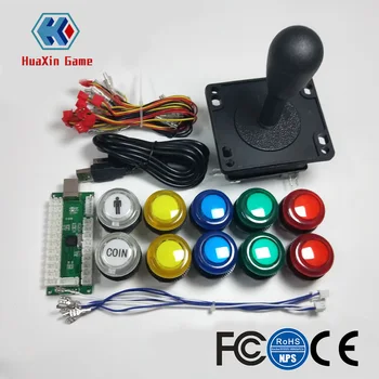 Arcade DIY Kit Parts USB Controller To PC 8 Ways Stick Control+LED Light Push Buttons For Video Game Consoles Mame Raspberry Pi
Arcade DIY Kit Parts USB Controller To PC 8 Ways Stick Control+LED Light Push Buttons For Video Game Consoles Mame Raspberry Pi