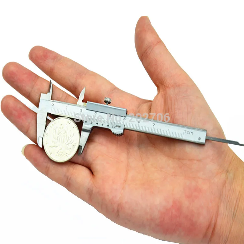 

0-70mm Vernier Caliper 70mm 100mm 150mm Pocket Vernier Caliper Mini Gem Caliper micrometer Thickness Measure Tool
