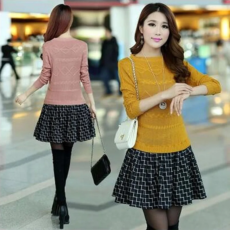 New2017 autumn and winter dress one-piece plus size loose knitted sweater dresses big size elegant Set auger dress
New2017 autumn and winter dress one-piece plus size loose knitted sweater dresses big size elegant Set auger dress