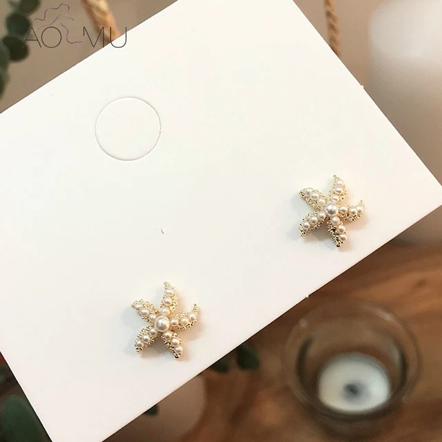 AOMU 2019 Korea Fashion Design Exquisite Sea Star Pearl Crystal Cubic Zirconia for Women Vacation Jewelry
AOMU 2019 Korea Fashion Design Exquisite Sea Star Pearl Crystal Cubic Zirconia for Women Vacation Jewelry