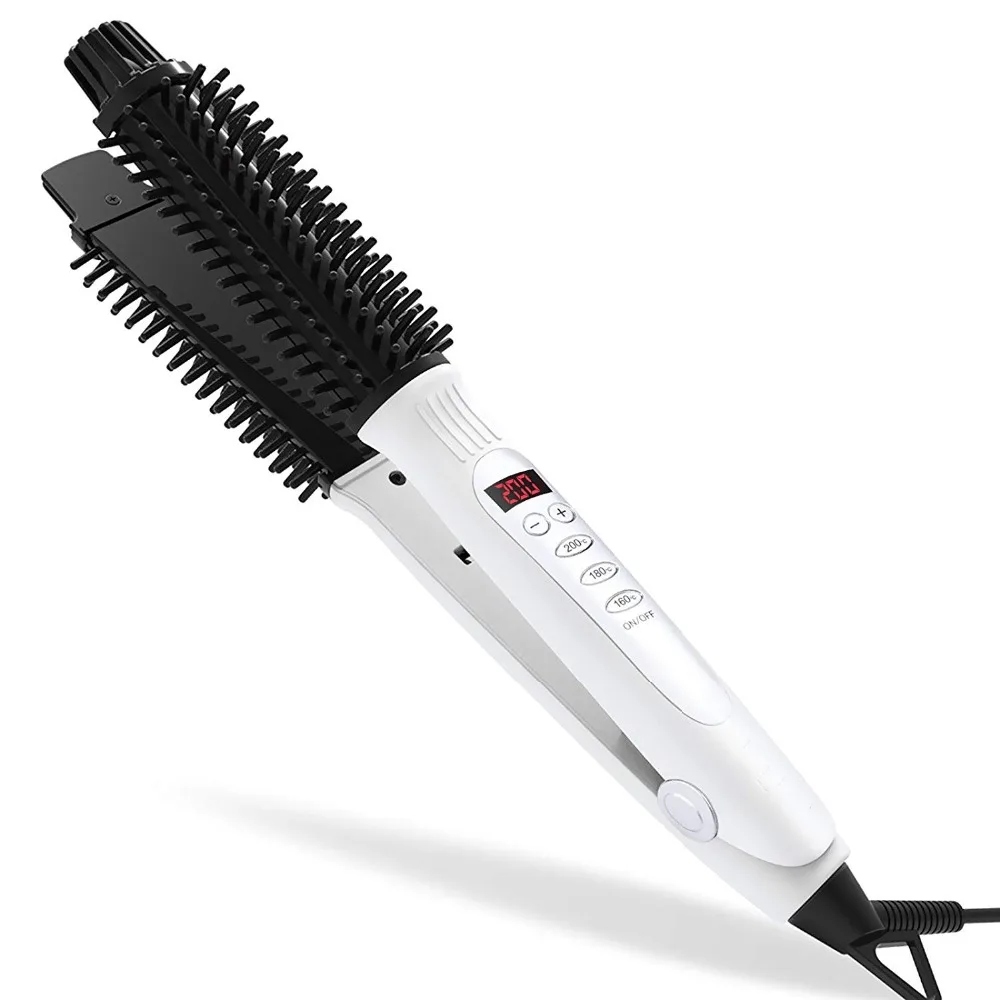 Hair Straightener 3 in 1 Ceramic Curling Iron Brush Flat Hot with LED Display Auto Shut Off | Красота и здоровье