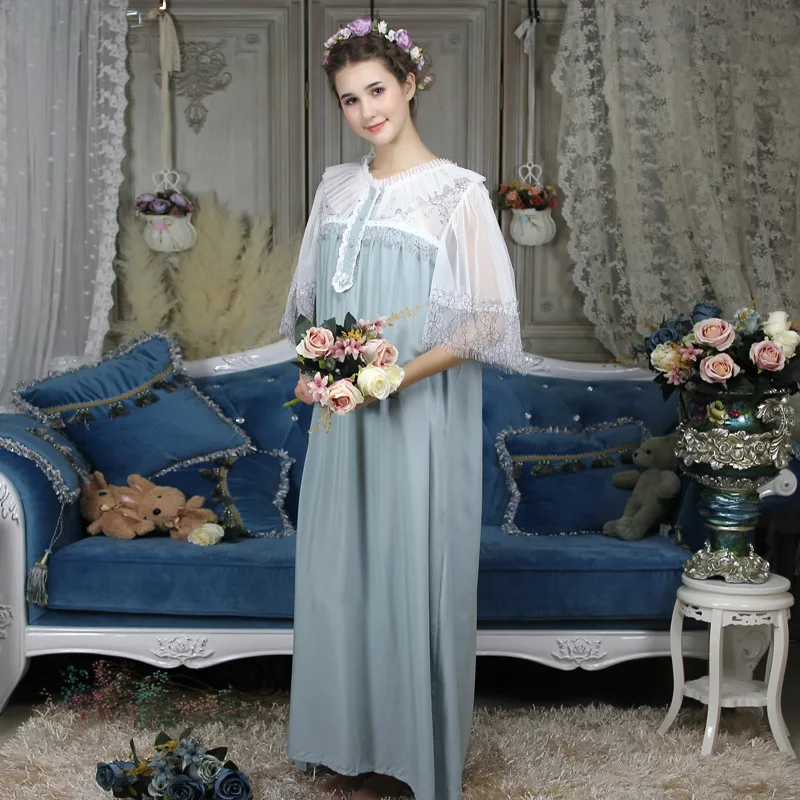 Free Shipping 2018 New Fall Women's Long Pyjamas Lace 7 Colors Sleepwear Very Soft Viscose Nightgown Sweet Vintage Nightshirt
Free Shipping 2018 New Fall Women's Long Pyjamas Lace 7 Colors Sleepwear Very Soft Viscose Nightgown Sweet Vintage Nightshirt