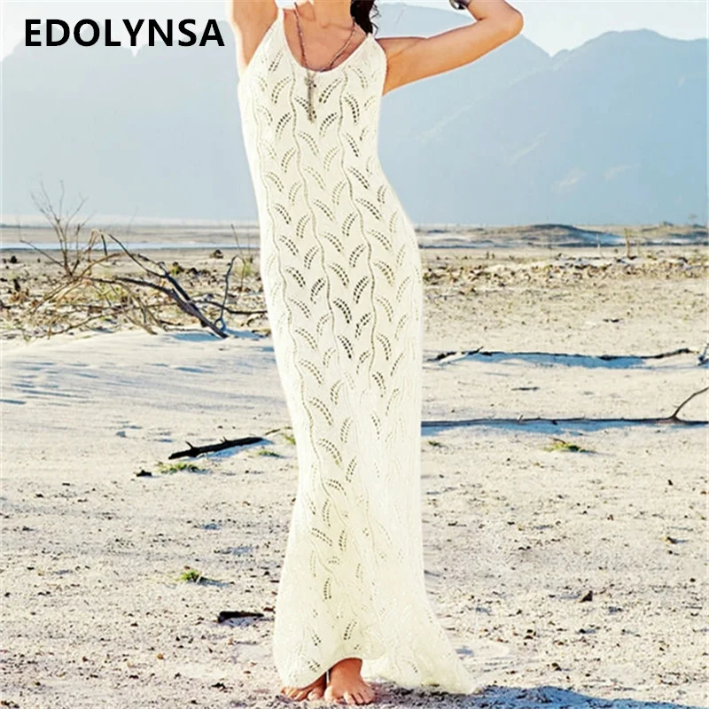 2019 White Knitted Sundress Women Summer Crochet Tunic Beach Dress Sexy Hollow Out Open Back Sleeveless Long Dress Sarongs N712
2019 White Knitted Sundress Women Summer Crochet Tunic Beach Dress Sexy Hollow Out Open Back Sleeveless Long Dress Sarongs N712