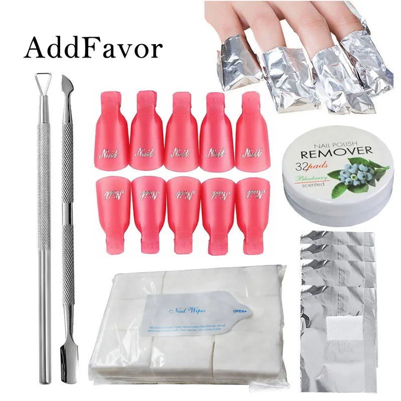 Addfavor Nail Gel Polish Soak Off Remover Cap Removal Wraps Cuticle Pusher Cotton Pads Manicure Nail Art Clean Tools Set Kits
Addfavor Nail Gel Polish Soak Off Remover Cap Removal Wraps Cuticle Pusher Cotton Pads Manicure Nail Art Clean Tools Set Kits