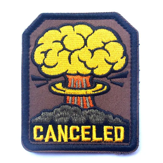 canceled Nuclear Embroidery Patches Badges Emblem military Army 7.5*6cm Accessory Hook and Loop Tactical | Дом и сад