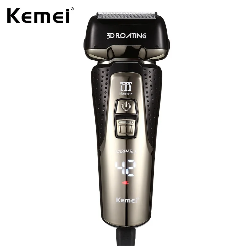 Kemei Electric Shaver Men Washable Rechargeable Three Blade Intelligent LED Display Electric Shaving Beard Machine Razor
Kemei Electric Shaver Men Washable Rechargeable Three Blade Intelligent LED Display Electric Shaving Beard Machine Razor