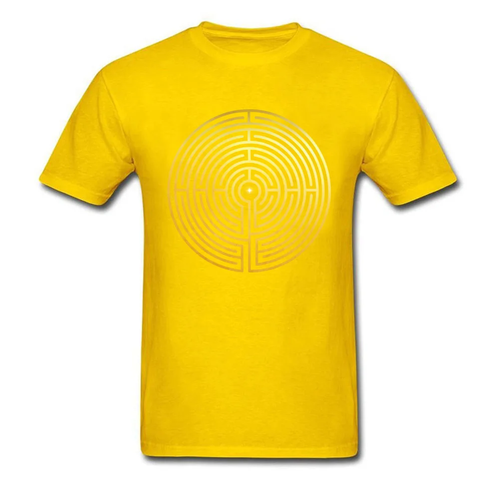 Printed On Labyrinth T Shirts New Coming Summer Fall Short Sleeve Crew Neck Tops & Tees 100% Cotton Boy Design Clothing Shirt Labyrinth yellow