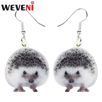 

WEVENI Acrylic Cute Hedgehog Earrings Drop Dangle Uniuqe Animal Jewelry For Women Girls Teens Gift Charms Wholesale Bijoux Party