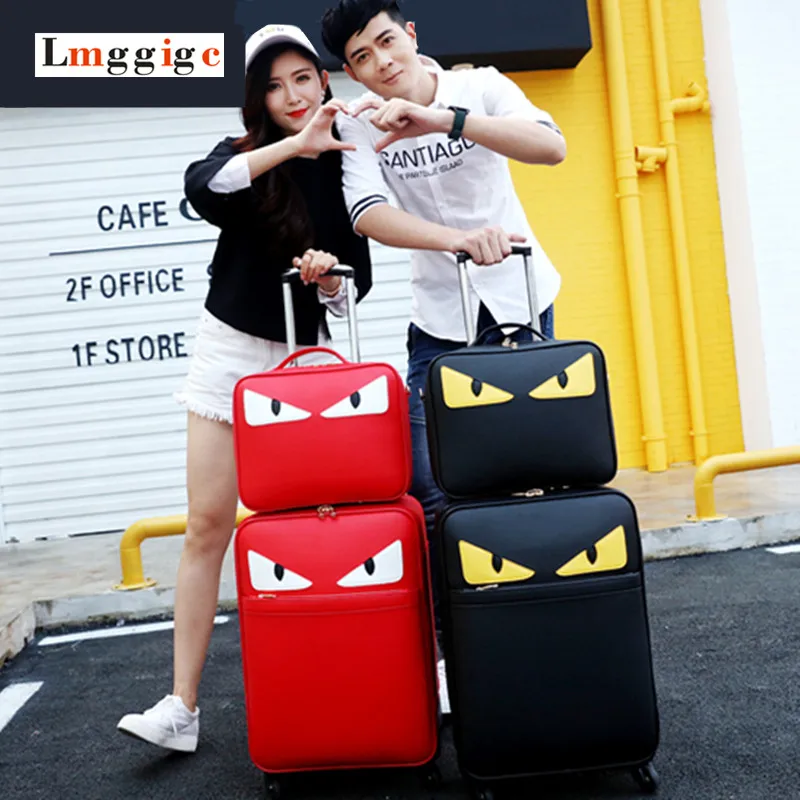 Image Trolley luggage picture box universal wheels small travel bag luggage male female luggage suitcase password box