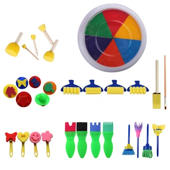 Kid 29pcs DIY Foam Sponge Painting Brush Rotate Spin Flower Graffiti Drawing Brush Sponge Roller Brush Painting Stamp Inkpad Toy
Kid 29pcs DIY Foam Sponge Painting Brush Rotate Spin Flower Graffiti Drawing Brush Sponge Roller Brush Painting Stamp Inkpad Toy