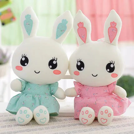 Фото 40-90cm Cartoon Cute Green Pink Rabbit Stuffed Plush Hare Toy Birthday Gift Animal Bunny Doll Fast Shipping Good Quality Girl | Игрушки и