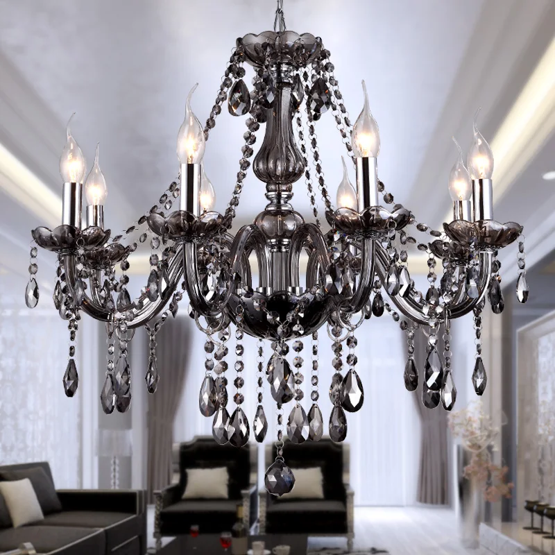 Crystal Chandelier Lighting Smoky Glass Chandeliers Luxury Pendant Hanging Light Lustres De Cristal Lamp Home Lighting Fixture
Crystal Chandelier Lighting Smoky Glass Chandeliers Luxury Pendant Hanging Light Lustres De Cristal Lamp Home Lighting Fixture