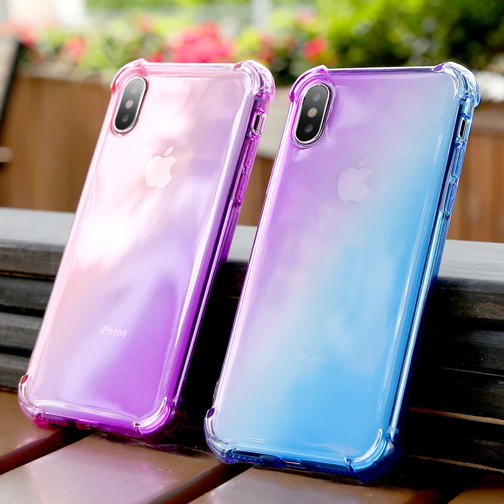 Soft Silicone Cover For iPhone X 8 7 6S 6 Plus Phone Case Airbag Anti Knock Gradient Clear TPU Case For iPhone 6S 7 8 Plus Cover
Soft Silicone Cover For iPhone X 8 7 6S 6 Plus Phone Case Airbag Anti Knock Gradient Clear TPU Case For iPhone 6S 7 8 Plus Cover