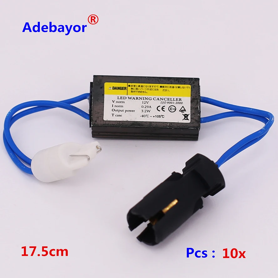 6x T10 Canbus Error Free Resistor LED Decoder Warning Error Canceller T15 W5W LED Bulbs Adebayor
6x T10 Canbus Error Free Resistor LED Decoder Warning Error Canceller T15 W5W LED Bulbs Adebayor