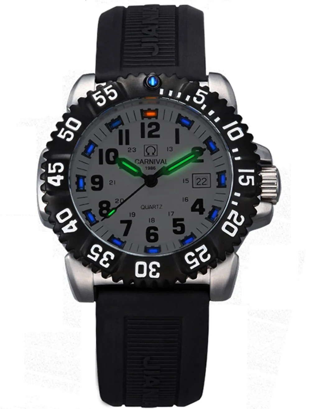 Luxury Waterproof Military tritium light Watch men source silver Stainless steel Diver silicone band quartz Watch
Luxury Waterproof Military tritium light Watch men source silver Stainless steel Diver silicone band quartz Watch