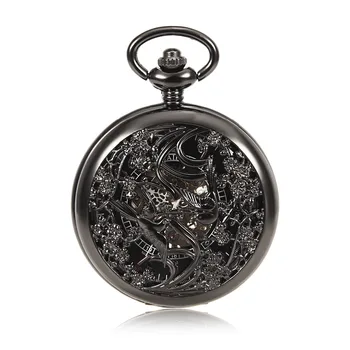 Black Lover Birds Pendant Hand Wind Mechanical Pocket Watch Steampunk With Chain Watch Man Woman Luxury Gift Watch Arabic Number
Black Lover Birds Pendant Hand Wind Mechanical Pocket Watch Steampunk With Chain Watch Man Woman Luxury Gift Watch Arabic Number