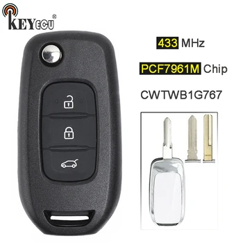 KEYECU 433MHz PCF7961M Chip FCC: CWTWB1G76 New 3 Button Flip Remote Key Fob for Renault Kadjar Captur Symbol Megane 3
KEYECU 433MHz PCF7961M Chip FCC: CWTWB1G76 New 3 Button Flip Remote Key Fob for Renault Kadjar Captur Symbol Megane 3