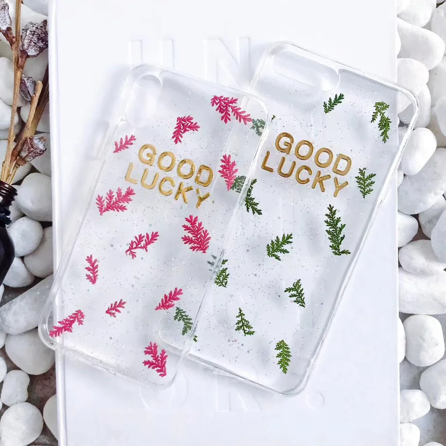 Soft TPU Clear Cover For iPhone 8 8Plus 7 7Plus Case Glitter Leaves Good Lucky Letter Phone Cases For iPhone 6s 6 Plus X Capa
Soft TPU Clear Cover For iPhone 8 8Plus 7 7Plus Case Glitter Leaves Good Lucky Letter Phone Cases For iPhone 6s 6 Plus X Capa