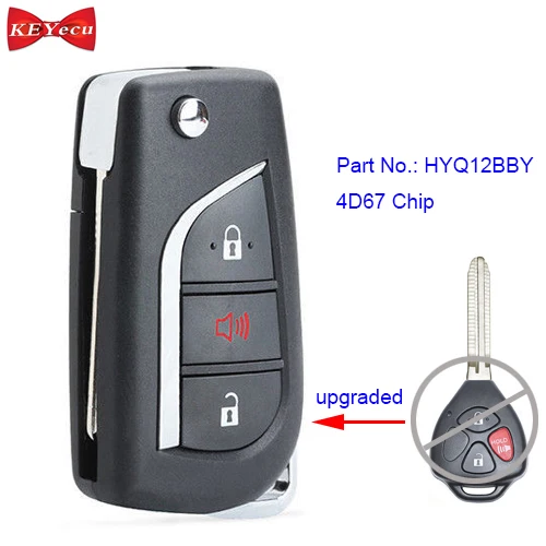 KEYECU for Toyota Rav4 Yaris for Scion xB 2008 2009 2010 Modified Remote Control Car Key Fob 3 Button 4D67 Chip HYQ12BBY
KEYECU for Toyota Rav4 Yaris for Scion xB 2008 2009 2010 Modified Remote Control Car Key Fob 3 Button 4D67 Chip HYQ12BBY