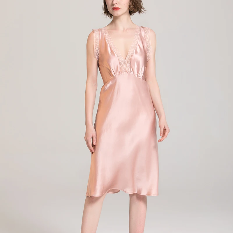 Natural Silk Sexy Deep V Neck Sleepwear 100% Mulberry Silk Women Tank Lace Nightgown M L XL FREE SHIPPING
Natural Silk Sexy Deep V Neck Sleepwear 100% Mulberry Silk Women Tank Lace Nightgown M L XL FREE SHIPPING
