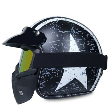 Motorcycle Helmet Vintage Synthetic Leather Casco Motorcycle Cruiser Chopper Scooter Cafe Racing 3/4 Face Helmet DOT
Motorcycle Helmet Vintage Synthetic Leather Casco Motorcycle Cruiser Chopper Scooter Cafe Racing 3/4 Face Helmet DOT