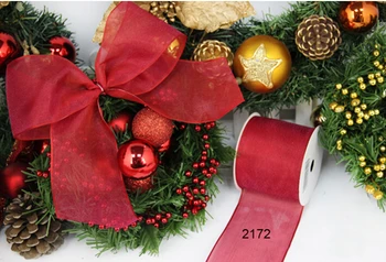 N2172 63MM X 25yards roll Red organza sheer gift box packaging wired edge ribbon
N2172 63MM X 25yards roll Red organza sheer gift box packaging wired edge ribbon