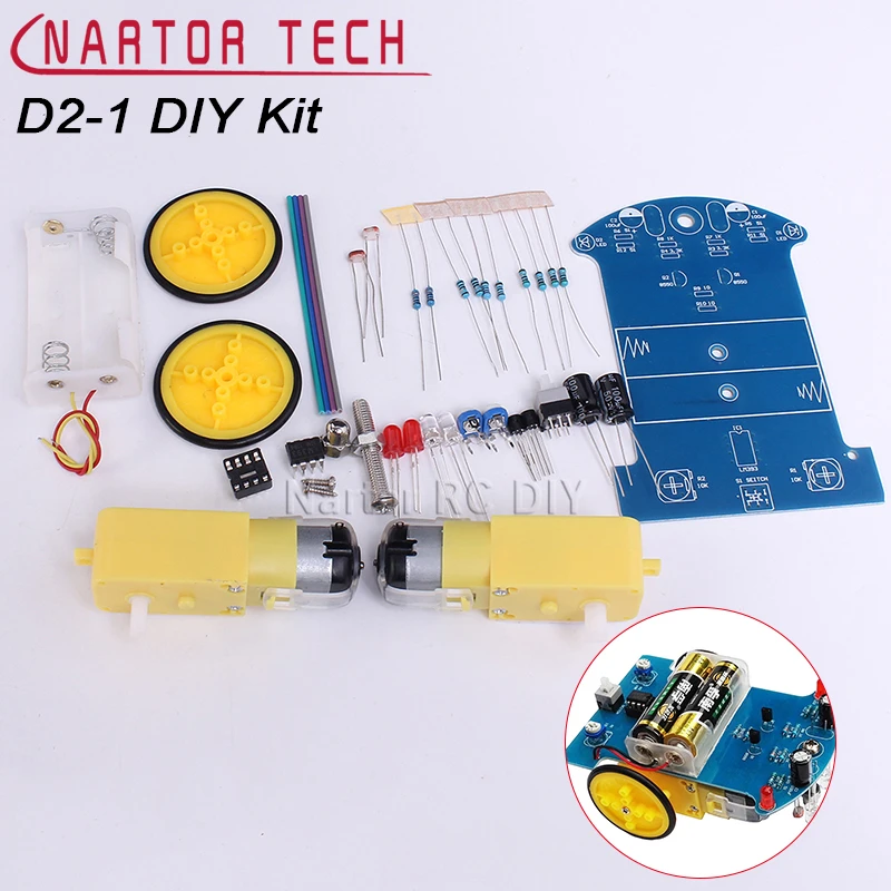 D2-1 DIY Kit Intelligent Tracking Line Smart Car Kit Smart Patrol Automobile Parts Scientific Production Science Study
D2-1 DIY Kit Intelligent Tracking Line Smart Car Kit Smart Patrol Automobile Parts Scientific Production Science Study