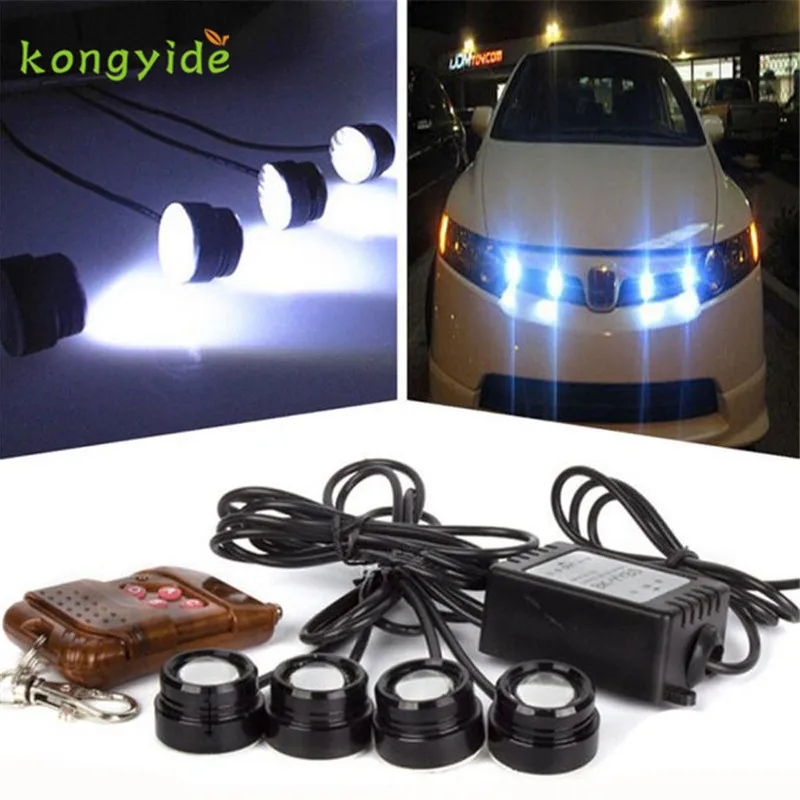 Auto 4in1 12V Hawkeye LED Car Emergency Strobe Lights DRL Wireless Remote Control Kit Dec08
Auto 4in1 12V Hawkeye LED Car Emergency Strobe Lights DRL Wireless Remote Control Kit Dec08