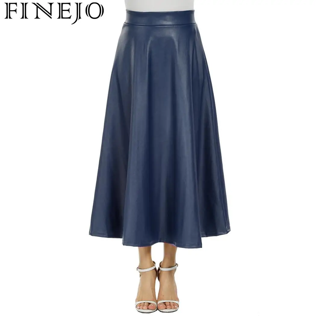 FINEJO Skirts Women Maxi New Fashion Flared Party Skater Skirt Birthday High Swing Leather Pleated Waist Casual Feminina Saias
FINEJO Skirts Women Maxi New Fashion Flared Party Skater Skirt Birthday High Swing Leather Pleated Waist Casual Feminina Saias